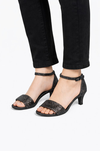 Girls sparkly gray sandals - gb,